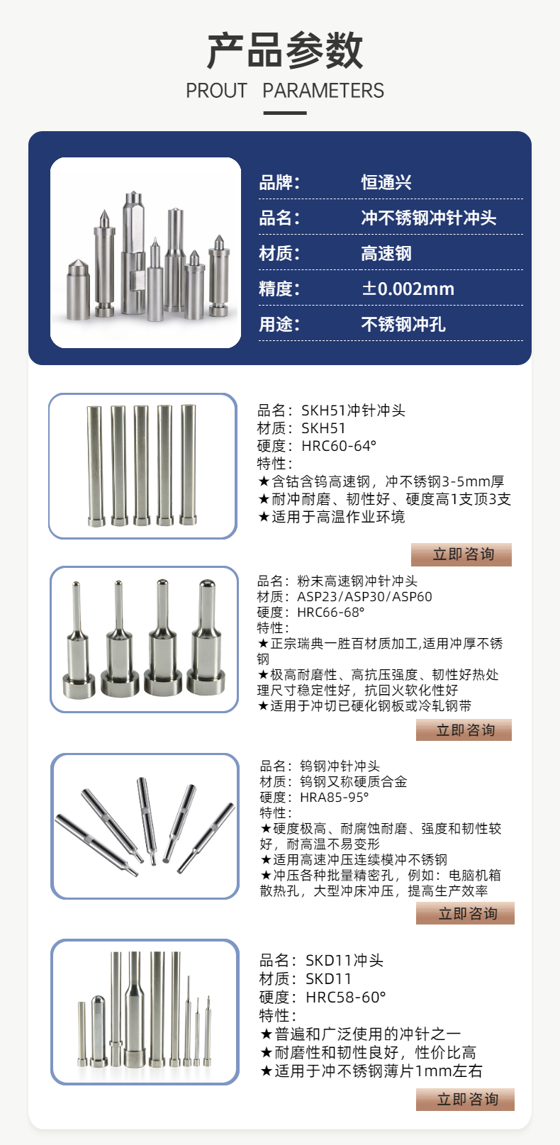 沖不銹鋼沖頭 沖不銹鋼沖頭